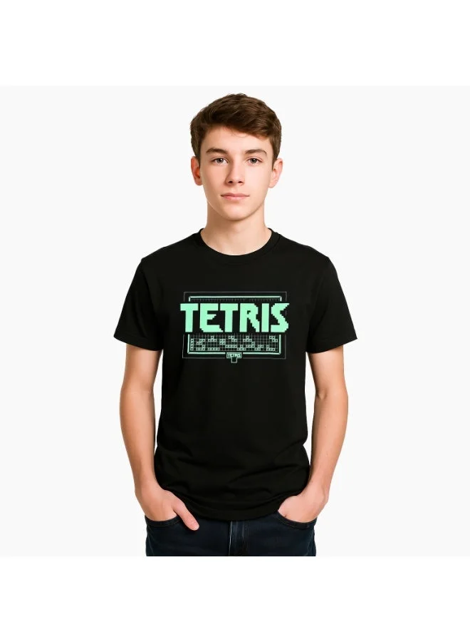 Trucare Tetris  Boy's Short Sleeve 100% Cotton T-Shirt